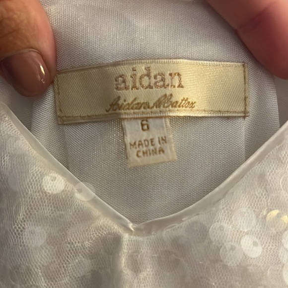 Aidan Mattox White Sequins Dress - Picture 3 of 5